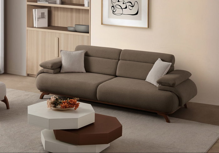 Atelier Del Sofa Bonjo Walnut - Earth Sofá de 3 plazas Atelier Del Sofa Bonjo Walnut - Earth Sofá de 3 plazas